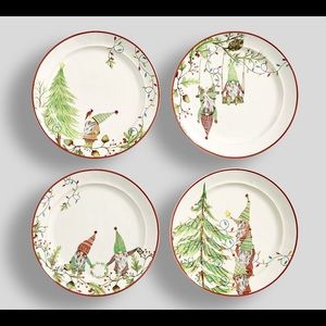 Pottery Barn Gnome Salad Plates Set
